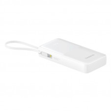 Зовнішній акумулятор Baseus Bipow 2 Digital Display Power Bank With Built-in USB-C Cable 20000mah 20W Moon White (P10077101213-01)