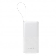 Зовнішній акумулятор Baseus Bipow 2 Digital Display Power Bank With Built-in USB-C Cable 20000mah 20W Moon White (P10077101213-01)