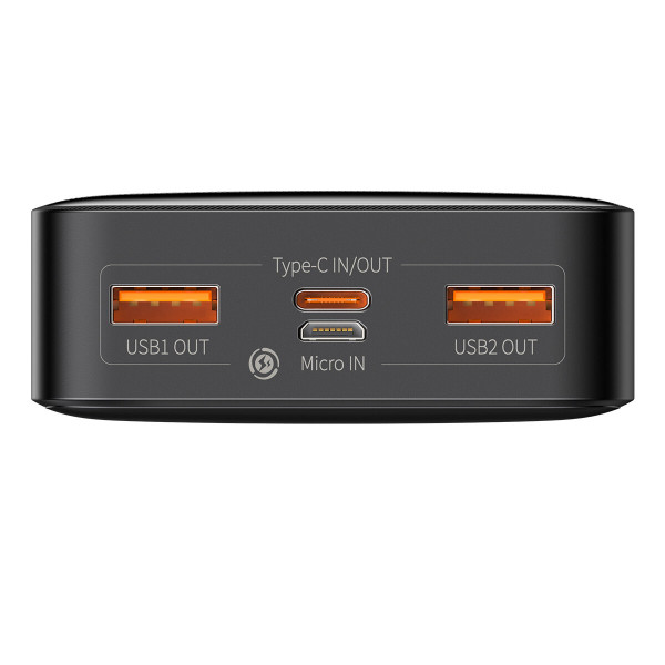 Зовнішній акумулятор Baseus Bipow Digital Display Power bank 20000mAh 20W Black