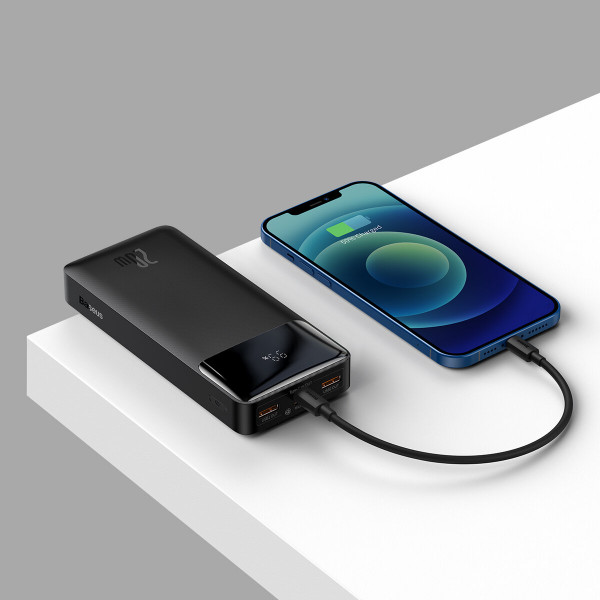 Зовнішній акумулятор Baseus Bipow Digital Display Power bank 20000mAh 20W Black