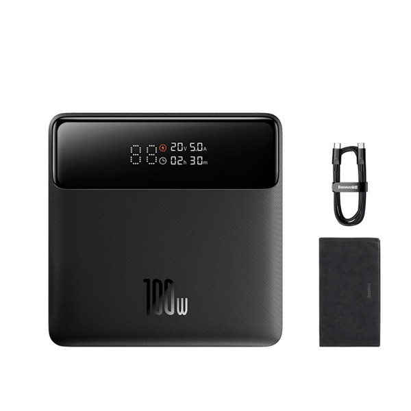 Зовнішній акумулятор Baseus Blade Power Digital Display Fast Charging Power Bank HD Edition 20000mAh 100W Black
