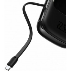 Зовнішній акумулятор Baseus Qpow Digital Display quick charging 20000mAh 20W(WithIPCable)Чорний