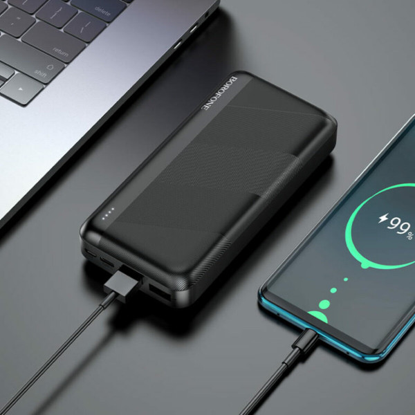 Зовнішній акумулятор BOROFONE BJ27A Pindar power bank(20000mAh) Чорний