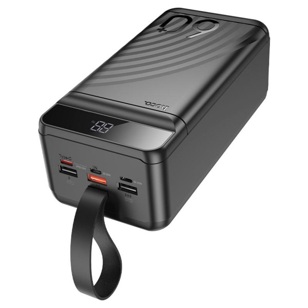 Зовнішній акумулятор HOCO J123C Element 22.5W+PD20W fully compatible power bank with digital display(60000mAh) Чорний