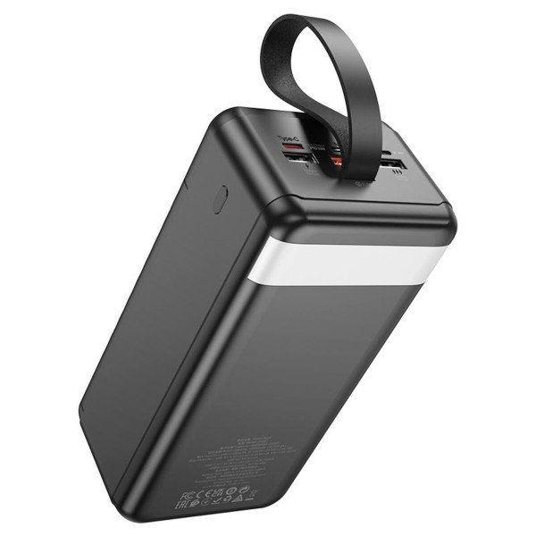 Зовнішній акумулятор HOCO J123C Element 22.5W+PD20W fully compatible power bank with digital display(60000mAh) Чорний