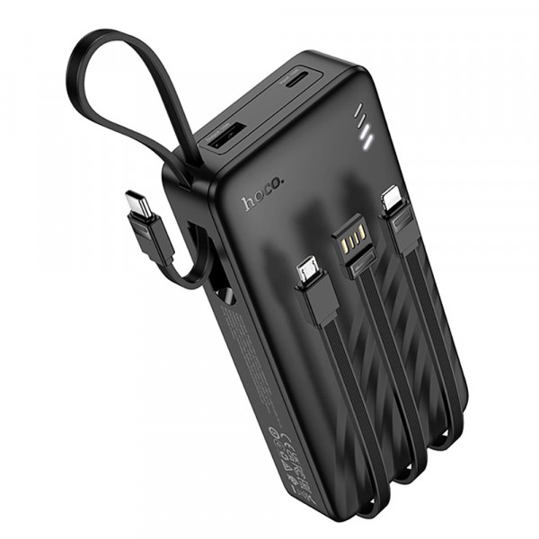 Зовнішній акумулятор HOCO J146A Night tide power bank with 4 cables(20000mAh) (6942007645911)