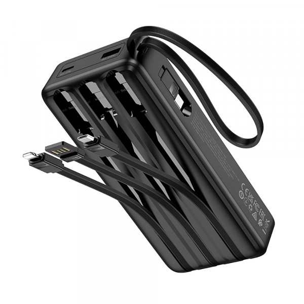 Зовнішній акумулятор HOCO J146A Night tide power bank with 4 cables(20000mAh) (6942007645911)