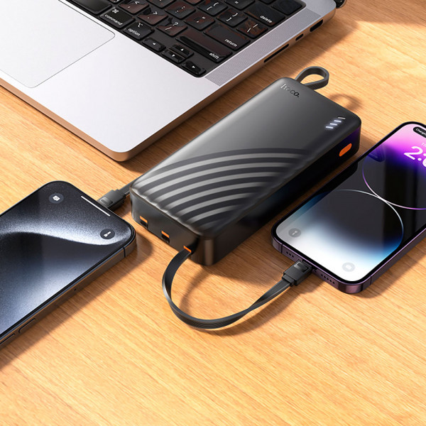 Зовнішній акумулятор HOCO J146A Night tide power bank with 4 cables(20000mAh) (6942007645911)