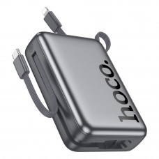 Зовнішній акумулятор HOCO Q39 Eminente 22.5W+PD20W power bank with cable(20000mAh) metal grey (6942007649094)