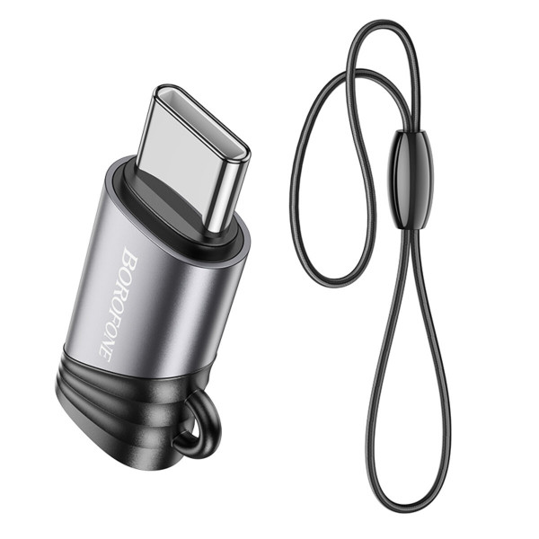 Адаптер BOROFONE BV20 Type-C male to iP female adapter Чорний