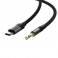 Аудіокабель ACEFAST J11 Type-C to 3.5mm male, nylon braid, 1m, Black (6974316285274)