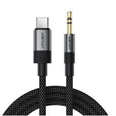 Аудіокабель ACEFAST J11 Type-C to 3.5mm male, nylon braid, 1m, Black (6974316285274)
