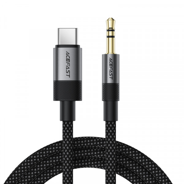 Аудіокабель ACEFAST J11 Type-C to 3.5mm male, nylon braid, 1m, Black (6974316285274)