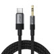 Аудіокабель ACEFAST J11 Type-C to 3.5mm male, nylon braid, 1m, Black (6974316285274)