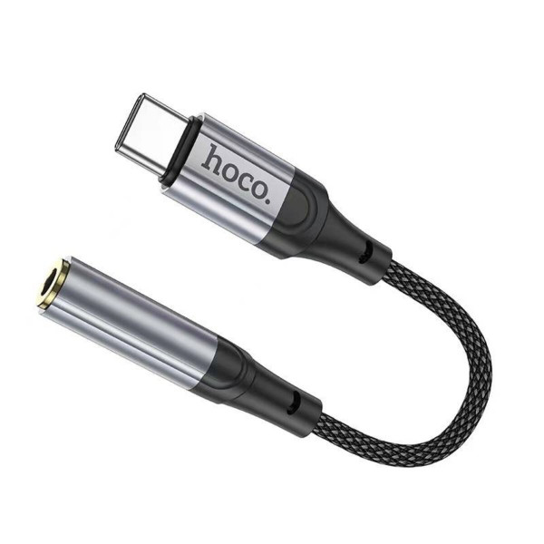 Аудiокабель HOCO LS36 Fresh Digital Type-C to 3.5 audio converter Чорний