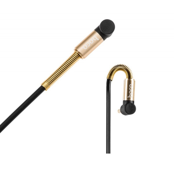 Аудіокабель HOCO UPA02 AUX Spring Audio cable Чорний