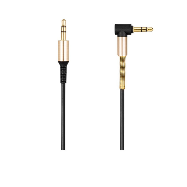 Аудіокабель HOCO UPA02 AUX Spring Audio cable Чорний