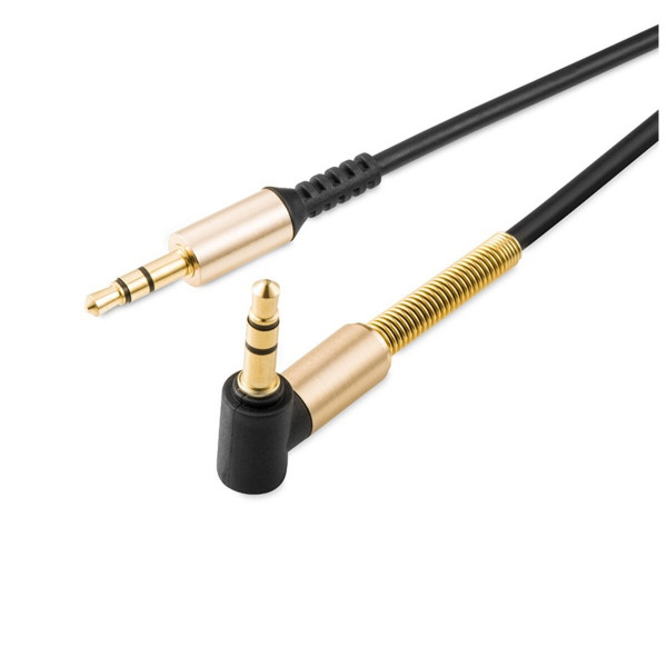 Аудіокабель HOCO UPA02 AUX Spring Audio cable Чорний