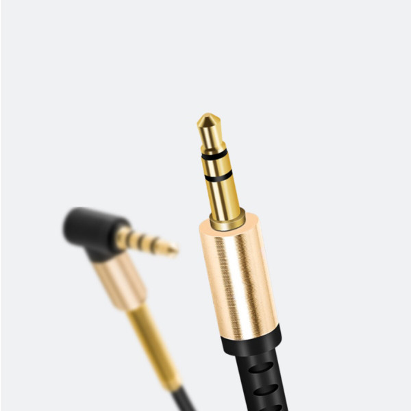 Аудіокабель HOCO UPA02 AUX Spring Audio cable (with Mic) Чорний