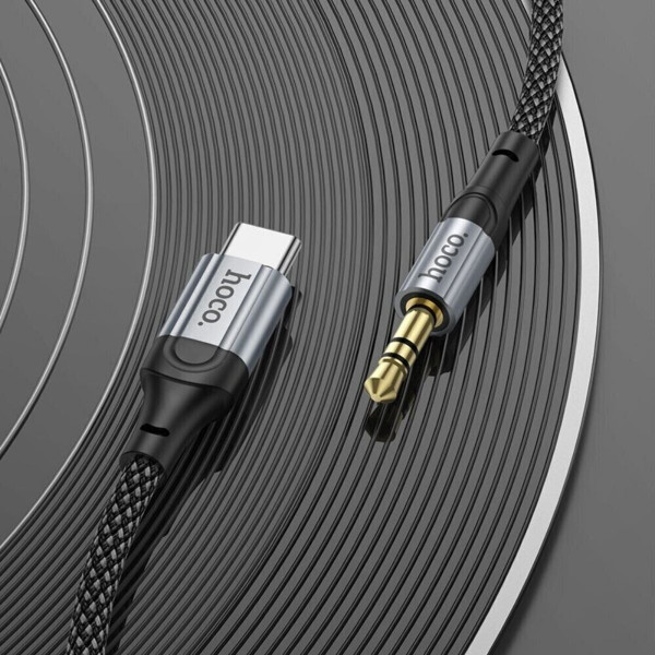 Аудiокабель HOCO UPA26 Fresh digital audio conversion cable Type-C Чорний