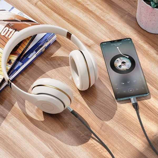 Аудiокабель HOCO UPA26 Fresh digital audio conversion cable Type-C Чорний
