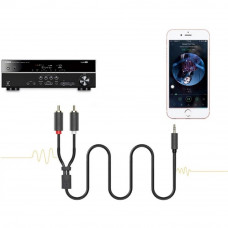 Аудіокабель UGREEN AV102 3.5mm Male to 2 RCA Male Audio Cable 5m Gray (UGR-10513)