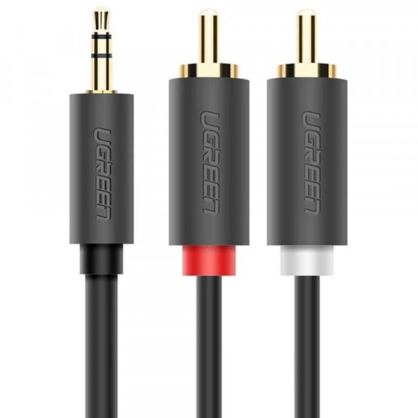 Аудіокабель UGREEN AV102 3.5mm Male to 2 RCA Male Audio Cable 5m Gray (UGR-10513)