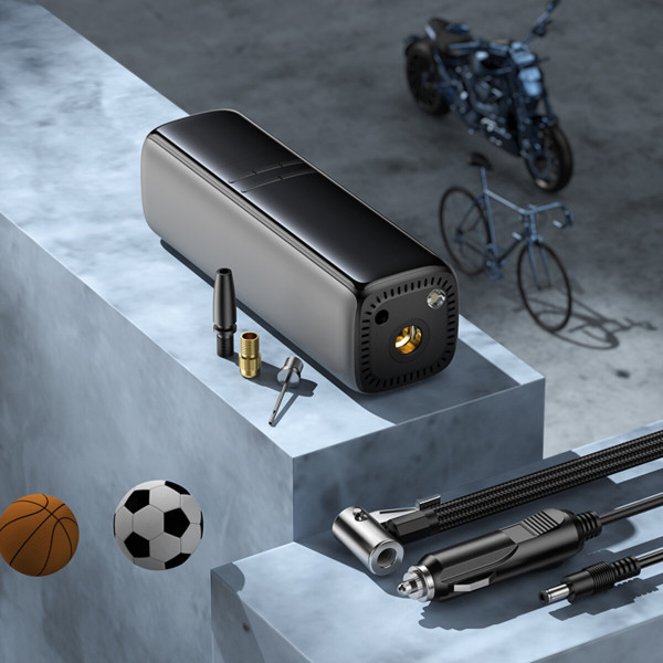 Автомобільний насос BOROFONE FC1 Flow intelligent air pump Чорний Gray