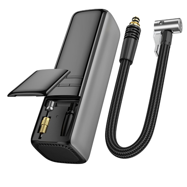 Автомобільний насос BOROFONE FC1 Flow intelligent air pump Чорний Gray