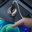 Автомобільний зарядний пристрій ACEFAST B19 PD30W (USB-C+USB-A) car charger metal gray (6974316287155)