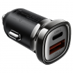 Автомобільний зарядний пристрій ACEFAST B19 PD30W (USB-C+USB-A) car charger metal gray (6974316287155)