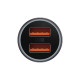 Автомобільний зарядний пристрій Baseus Golden Contactor Max Dual Fast Charger Car Charger U+U 60W Dark Gray (CGJM000013)
