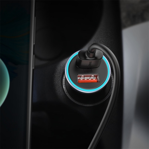 Автомобільний зарядний пристрій Baseus Golden Contactor Max Dual Fast Charger Car Charger U+U 60W Dark Gray (CGJM000013)