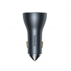 Автомобільний зарядний пристрій Baseus Golden Contactor Pro GaN Fast Charging Car Charger U+2C 65W Lunar Gray