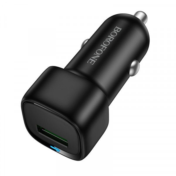Автомобільний зарядний пристрій BOROFONE BZ34 Cloud single port QC3.0 car charger Black (6941991122255)
