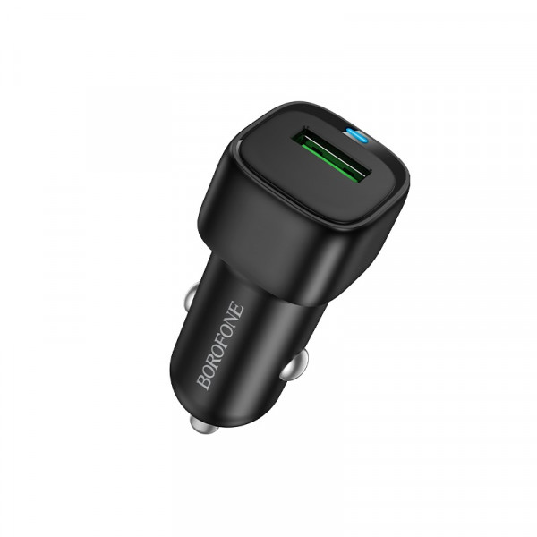 Автомобільний зарядний пристрій BOROFONE BZ34 Cloud single port QC3.0 car charger Black (6941991122255)