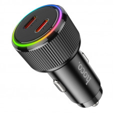 Автомобільний зарядний пристрій HOCO NZ14B Guerrero PD50W(2C) car charger Black (6942007620468)