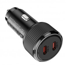Автомобільний зарядний пристрій HOCO NZ14B Guerrero PD50W(2C) car charger Black (6942007620468)