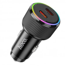Автомобільний зарядний пристрій HOCO NZ14B Guerrero PD50W(2C) car charger Black (6942007620468)