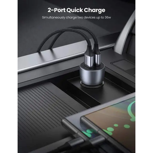 Автомобільний зарядний пристрій UGREEN CD213 Fast Car Charger (Dark Blue) (UGR-10144) (UGR-10144)