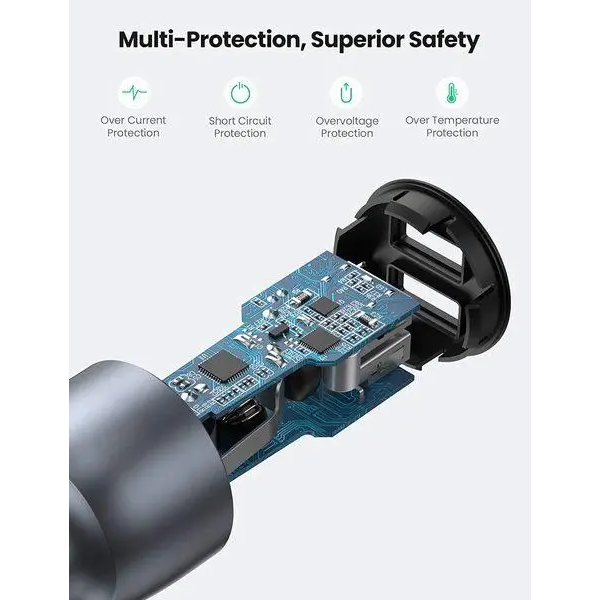 Автомобільний зарядний пристрій UGREEN CD213 Fast Car Charger (Dark Blue) (UGR-10144) (UGR-10144)