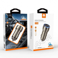 Автомобільний зарядний пристрій WUW-C190 PD 20W +PD 20W black (6972573335640)