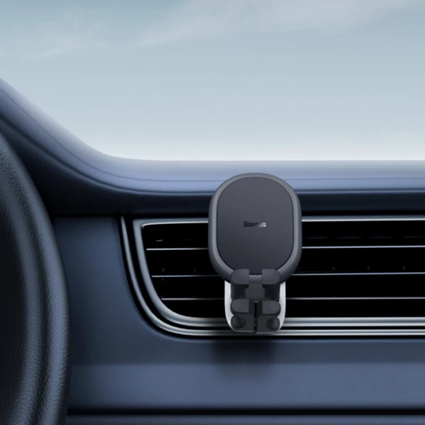 Автотримач для телефона Baseus Stable Gravitational Car Mount (Air Outlet version) Black