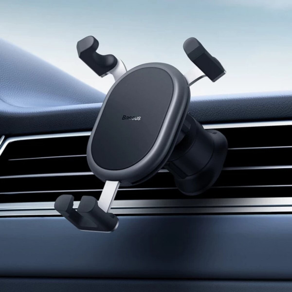 Автотримач для телефона Baseus Stable Gravitational Car Mount (Air Outlet version) Black