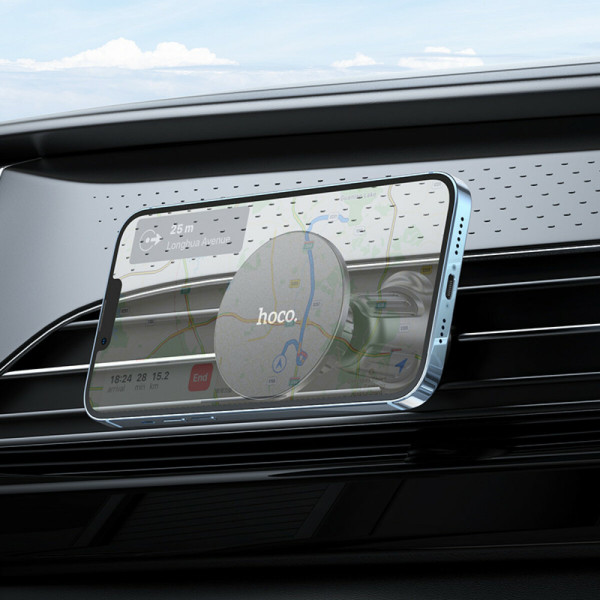 Автотримач для телефона HOCO H12 Fine jade ring magnetic car holder(air outlet) Чорний