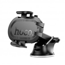 Автотримач для телефона HOCO H54 Brusco ultra-thin push-type car holder(center console) Black (6942007630559)