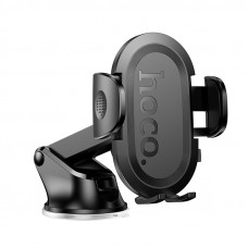 Автотримач для телефона HOCO H54 Brusco ultra-thin push-type car holder(center console) Black (6942007630559)