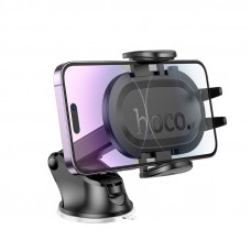 Автотримач для телефона HOCO H54 Brusco ultra-thin push-type car holder(center console) Black (6942007630559)