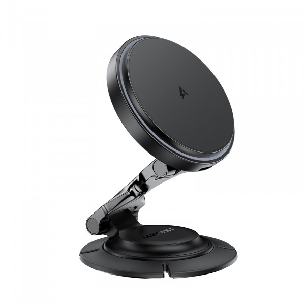 Автотримач для телефона з БЗП ACEFAST D65 magnetic folding wireless charging car holder Black (6974316286349)
