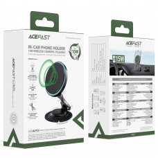 Автотримач для телефона з БЗП ACEFAST D65 magnetic folding wireless charging car holder Black (6974316286349)